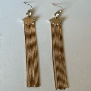 Elegant Gold Tassel Earrings